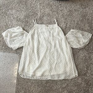 Krazy Kat White Swiss Dot Blouse